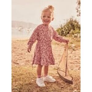 Huxbaby Girls Floral Organic Cotton Dress Size 3